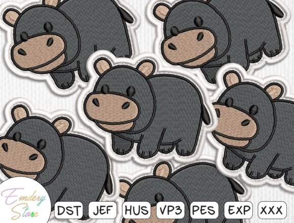 Cute Hippo Patch Embroidery File Review