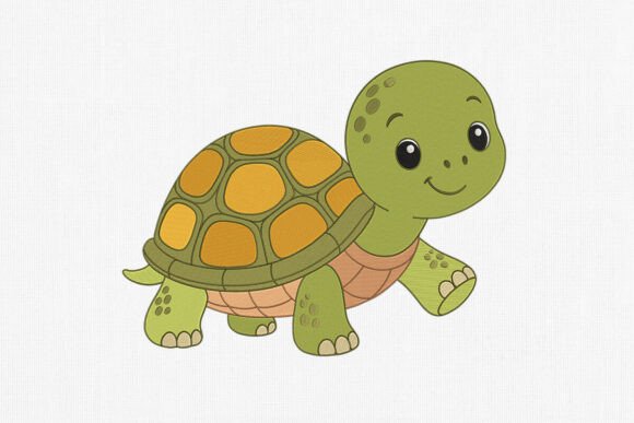 Cute Turtle Embroidery Design Art Review