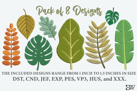 Embroidery Leaves Design Bundle Review