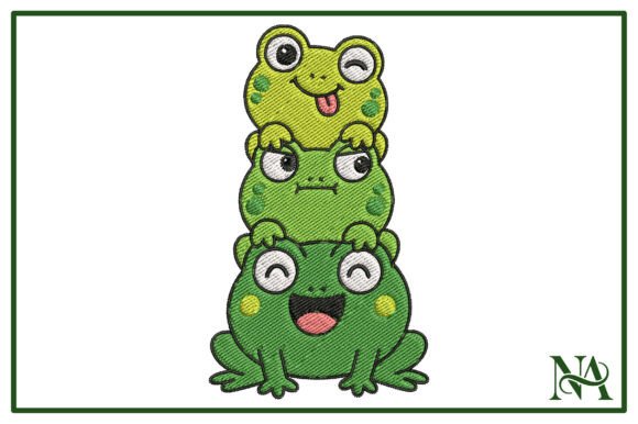 Frog Stack Embroidery Design Review for Boutique Sweatshirts