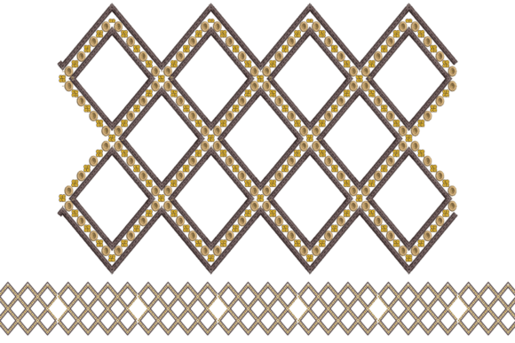 Geometric Embroidery Border Design Review