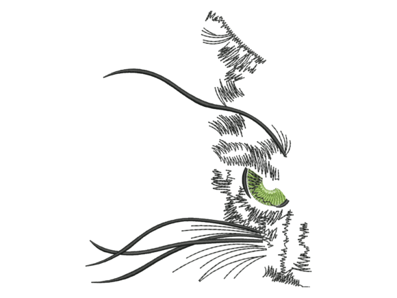Minimal Cat Eye Embroidery for Seasonal Collections