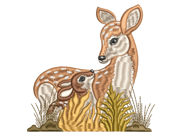 Mother Baby Deer Embroidery Design Review